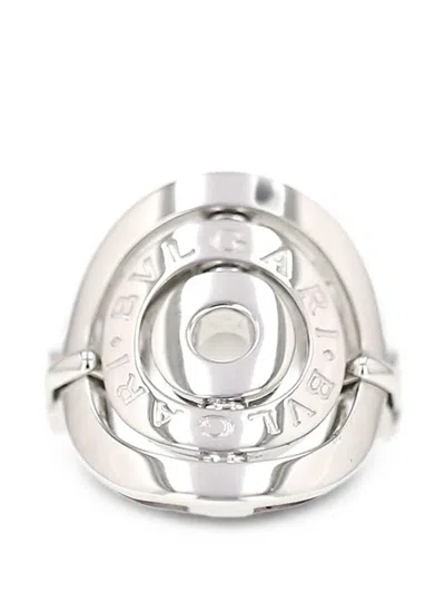 Pre-owned Bvlgari 2010s Astrale Engraved Ring In Silver
