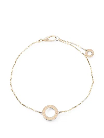 Pre-owned Bvlgari 2010s Bulgari Bulgari Mother-of-pearl Bracelet In Gold