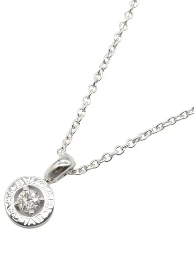 Pre-owned Bvlgari 2010s   Diamond Necklace In Silver
