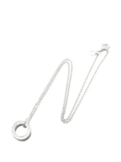 Pre-owned Bvlgari 2010s B-zero1 Diamond Necklace In Silver