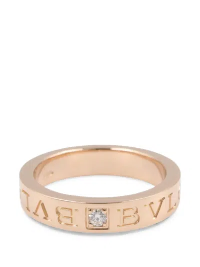 Pre-owned Bvlgari 2010s B-zero1 Diamond Ring In Pink