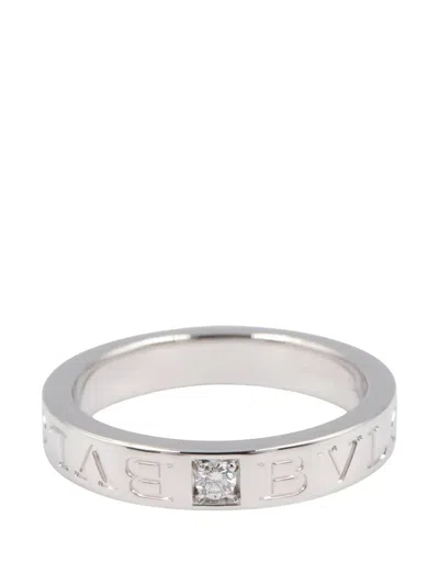 Pre-owned Bvlgari 2010s B-zero1 Diamond Ring In Silver