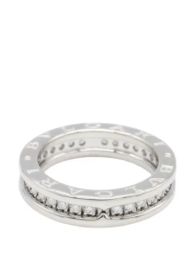 Pre-owned Bvlgari 2010s B-zero1 Diamond Ring In Silver
