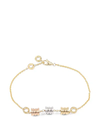 Pre-owned Bvlgari 2010s B.zero1 Element Bracelet In Gold