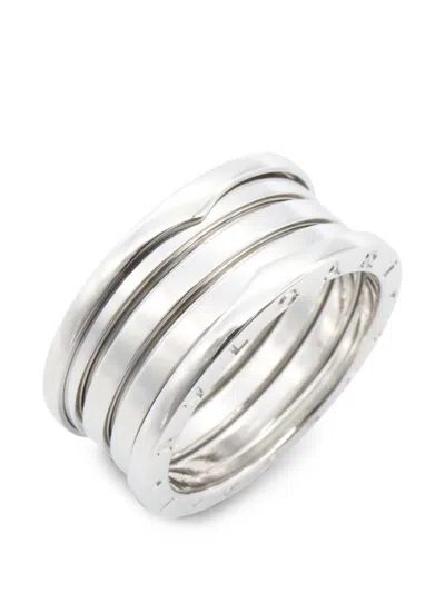 Pre-owned Bvlgari 2010s B-zero1 Four-band Ring In Silver