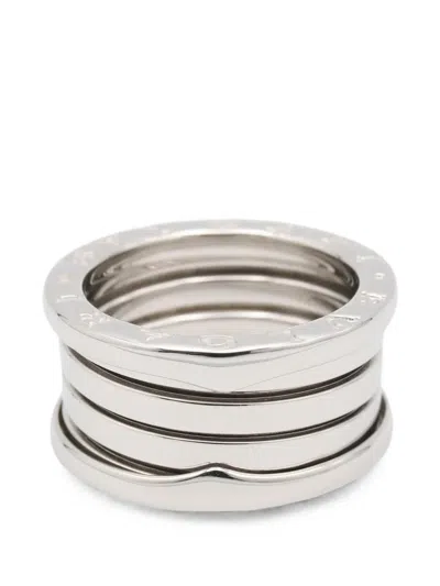 Pre-owned Bvlgari 2010s B-zero1 Four-band Ring In Silver