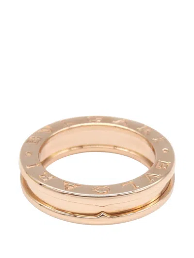 Pre-owned Bvlgari 2010s B-zero1 Logo-engraved Ring In Pink
