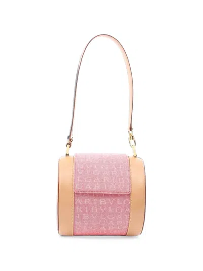 Pre-owned Bvlgari 2010s B-zero1 Logomania Shoulder Bag In Pink