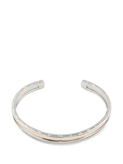 Pre-owned Bvlgari 2010s B-zero1 Open Bracelet In Silver