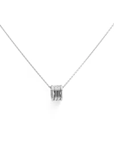 Pre-owned Bvlgari 2010s B.zero1 Pendant Necklace In Silver