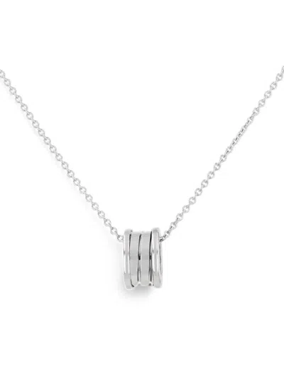 Pre-owned Bvlgari 2010s B.zero1 Pendant Necklace In Silver