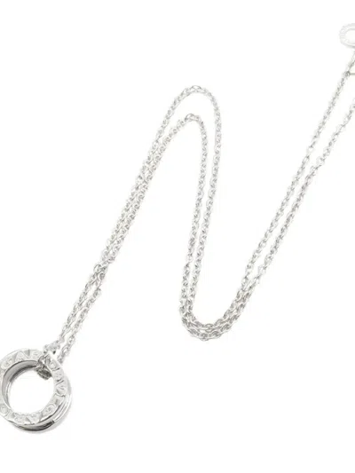 Pre-owned Bvlgari 2010s B-zero1 Pendant Necklace In Silver