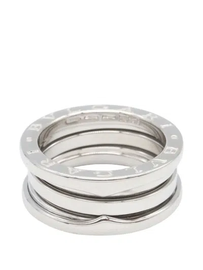 Pre-owned Bvlgari 2010s B-zero1 Three-band Ring In Silver