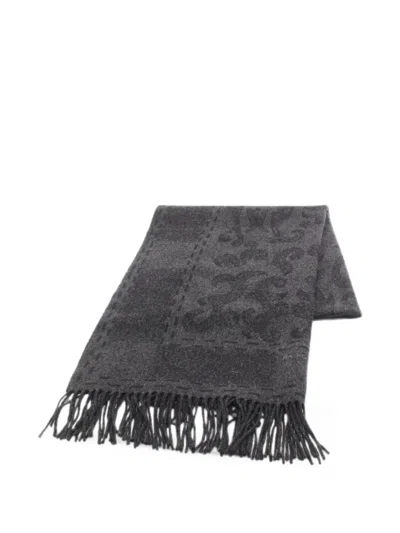 Pre-owned Bvlgari 2010s Cashmere Scarf In Grey
