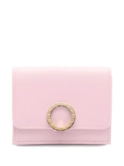 Pre-owned Bvlgari 2010s Clip Tri-fold Wallet In Pink