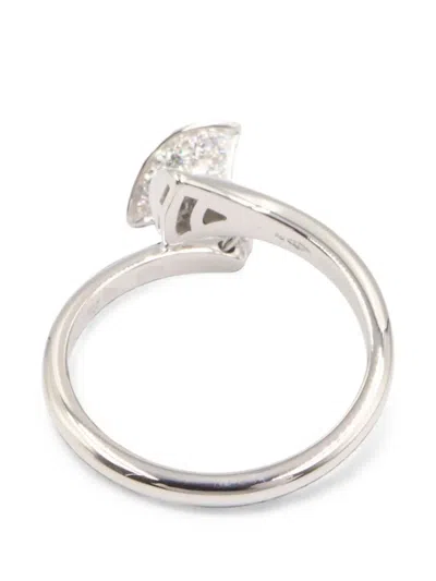 Pre-owned Bvlgari 2010s Divas' Dream Diamond Ring In Silver
