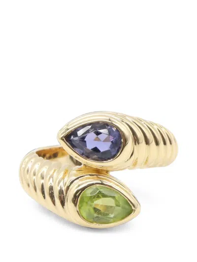 Pre-owned Bvlgari 2010s Doppio Baccherato Ring In Gold