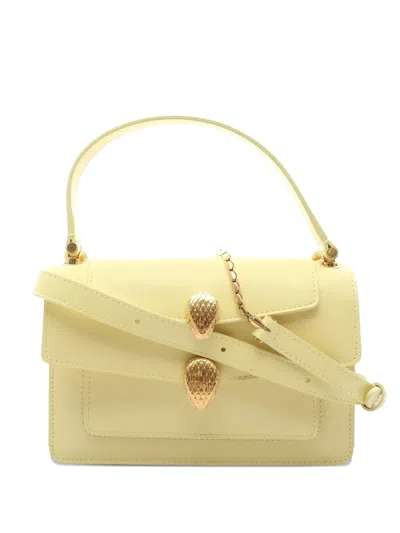Pre-owned Bvlgari 2010s Forever Leather Handbag In Yellow