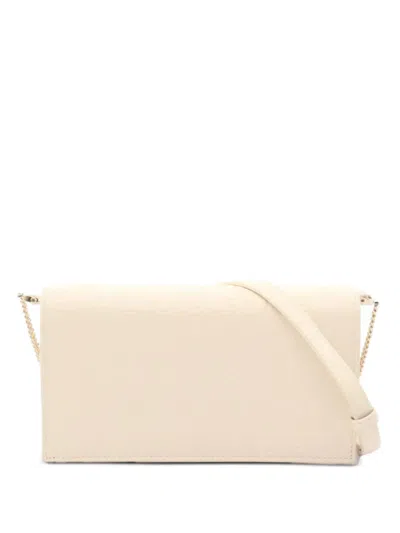 Pre-owned Bvlgari 2010s Infiniteum Logo-debossed Crossbody Bag In Neutral