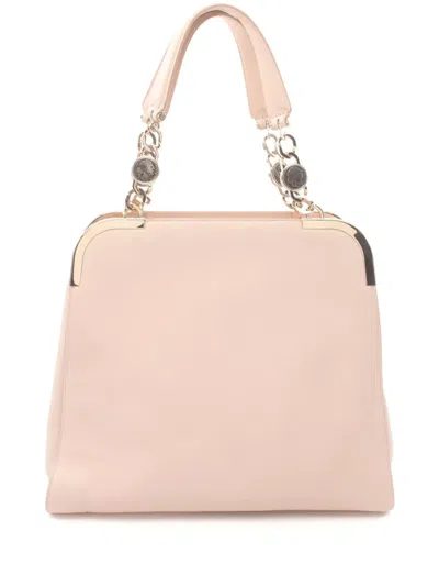 Pre-owned Bvlgari 2010s Leather Tote Bag In Pink