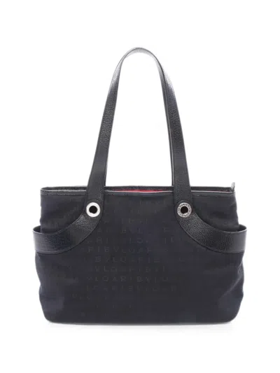 Pre-owned Bvlgari 2010s Logo Mania Tote Bag In Black