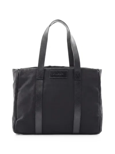 Pre-owned Bvlgari 2010s Logomania Tote Bag In Black