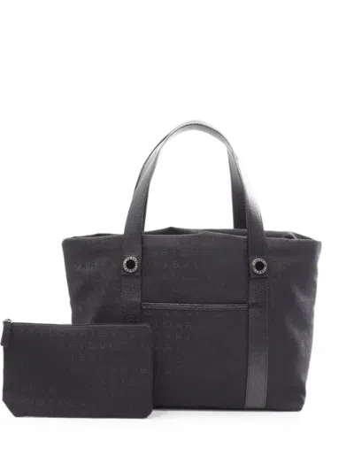 Pre-owned Bvlgari 2010s Logomania Tote Bag In Black