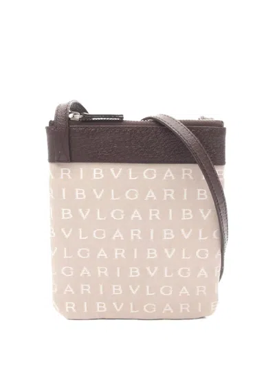 Pre-owned Bvlgari 2010s Logo-pattern Shoulder Bag In Neutral