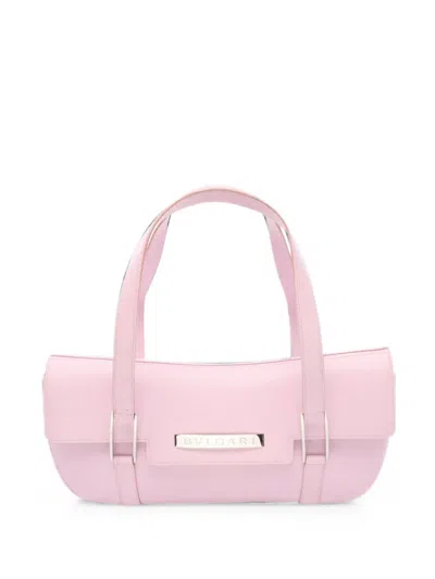 Pre-owned Bvlgari 2010s Logo-plaque Shoulder Bag In Pink