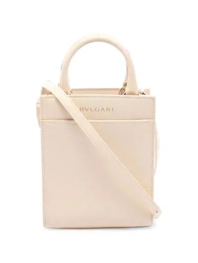 Pre-owned Bvlgari 2010s Mini Infiniteum Tote Bag In Neutral