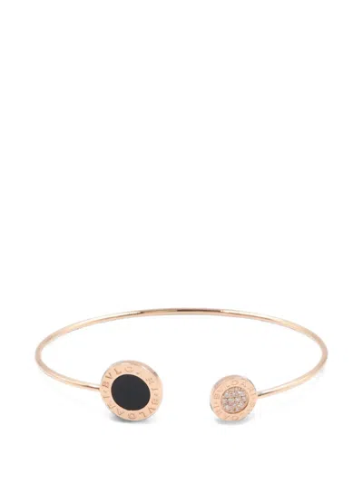 Pre-owned Bvlgari 2010s Onyx Diamond Bracelet In Pink