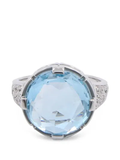 Pre-owned Bvlgari 2010s Parentesi Cocktail Ring In Silver