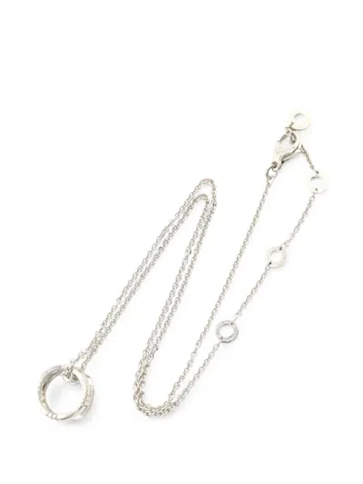 Pre-owned Bvlgari 2010s Parentesi Ring-detail Necklace In Silver