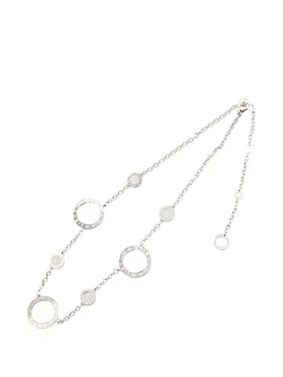 Pre-owned Bvlgari 2010s Resort World Diamond Necklace In Silver