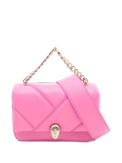 Pre-owned Bvlgari 2010s Serpenti Cabochon Shoulder Bag In Pink