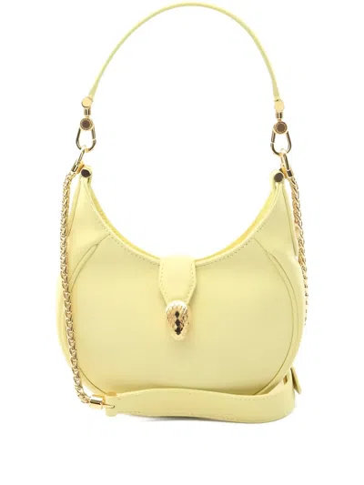 Pre-owned Bvlgari 2010s Serpenti Ellipse Handbag In Yellow