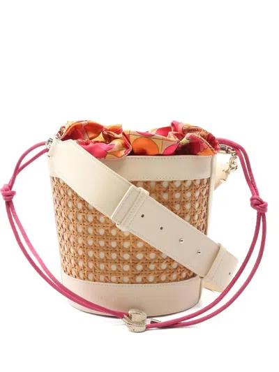 Pre-owned Bvlgari 2010s Serpenti Forever Basket Bag In White