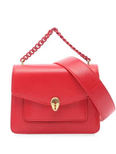 Pre-owned Bvlgari 2010s Serpenti Forever Mini Bag In Red