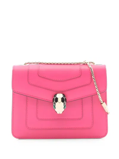 Pre-owned Bvlgari 2010s Serpenti Forever Mini Cross Body Bag In Pink