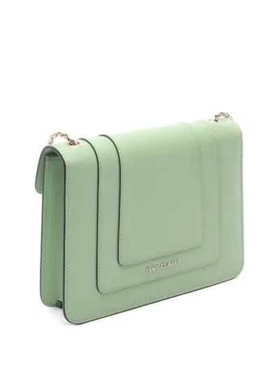 Pre-owned Bvlgari 2010s Serpenti Forever Shoulder Bag In Green
