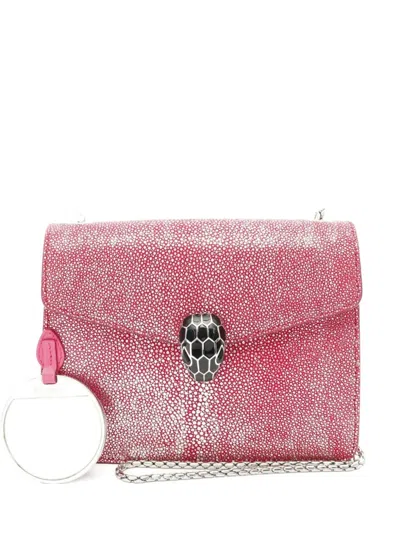 Pre-owned Bvlgari 2010s Serpenti Forever Shoulder Bag In Pink