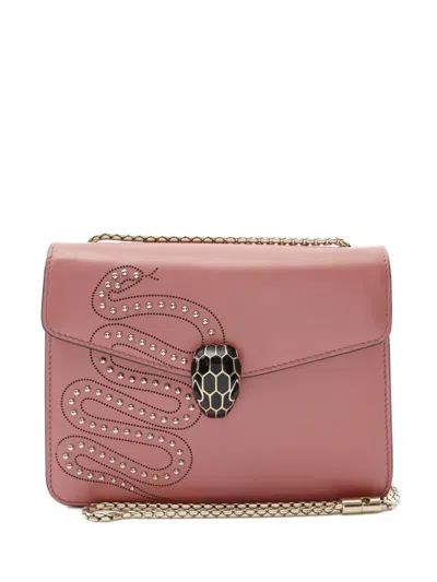Pre-owned Bvlgari 2010s Serpenti Forever Shoulder Bag In Pink