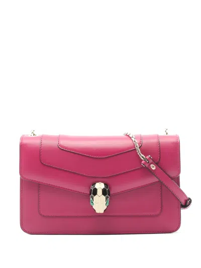 Pre-owned Bvlgari 2010s Serpenti Forever Shoulder Bag In Pink
