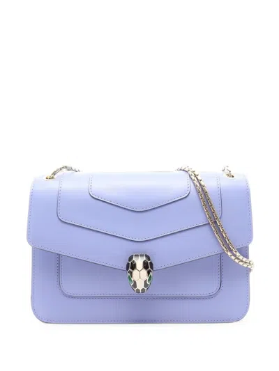 Pre-owned Bvlgari 2010s Serpenti Forever Shoulder Bag In Purple