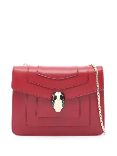 Pre-owned Bvlgari 2010s Serpenti Forever Shoulder Bag In Red
