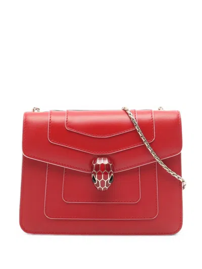 Pre-owned Bvlgari 2010s Serpenti Forever Shoulder Bag In Red