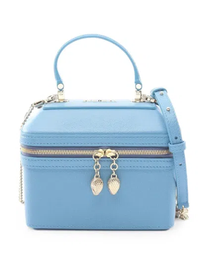 Pre-owned Bvlgari 2010s Serpenti Forever Vanity Mini Bag In Blue
