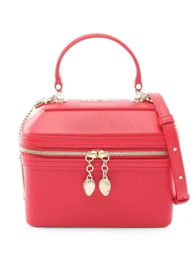 Pre-owned Bvlgari 2010s Serpenti Forever Vanity Tote Bag In Red