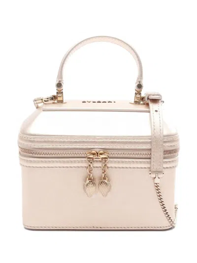 Pre-owned Bvlgari 2010s Serpenti Two-way Vanity Bag In Pink