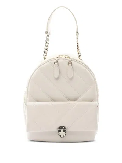 Pre-owned Bvlgari 2010s Serpentiquilted Leather Backpack
